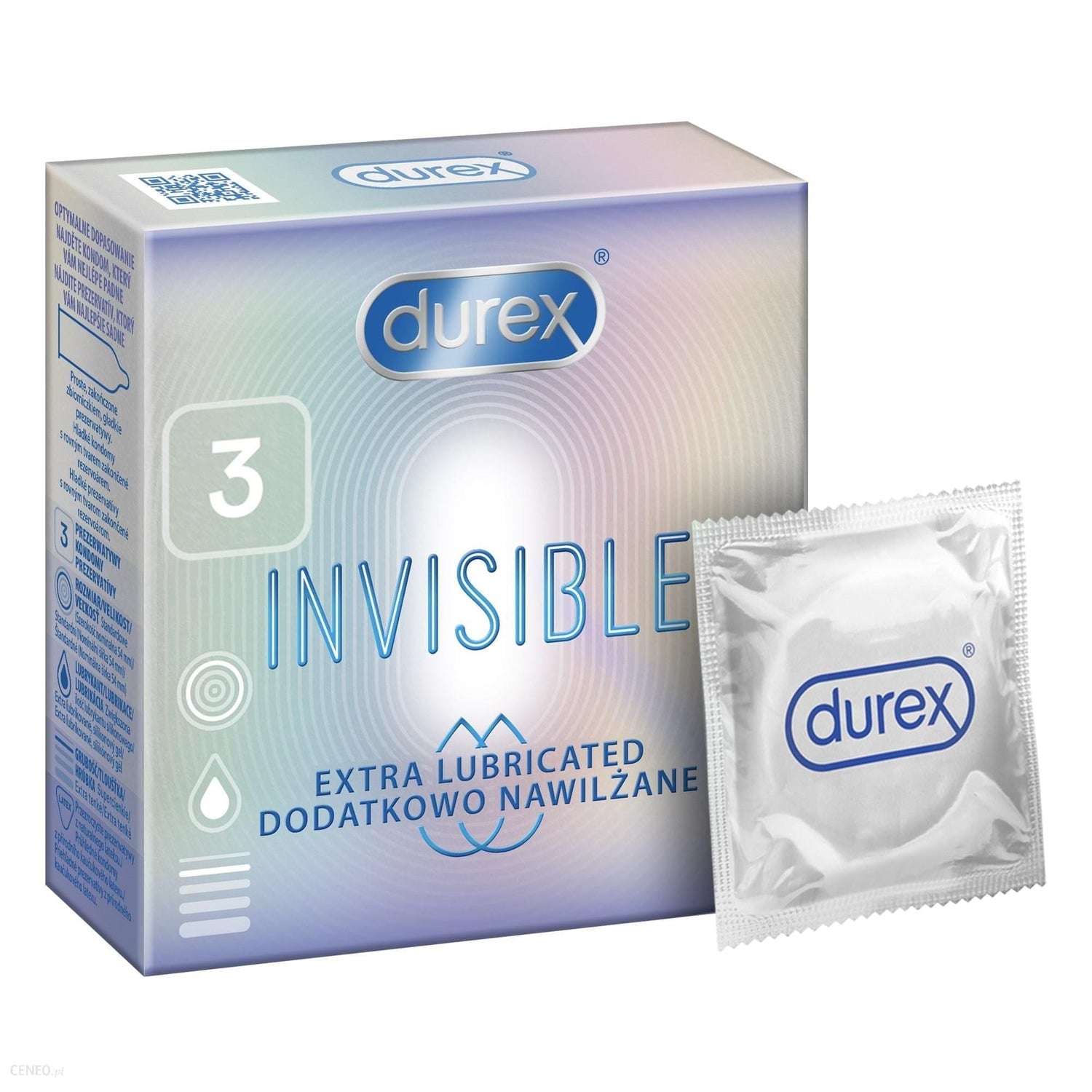 Durex Invisible Extra Gleitgel Kondome - 3 Stck Medpak Durex Invisible Extra Gleitgel Kondome - 3 Stck Medpak