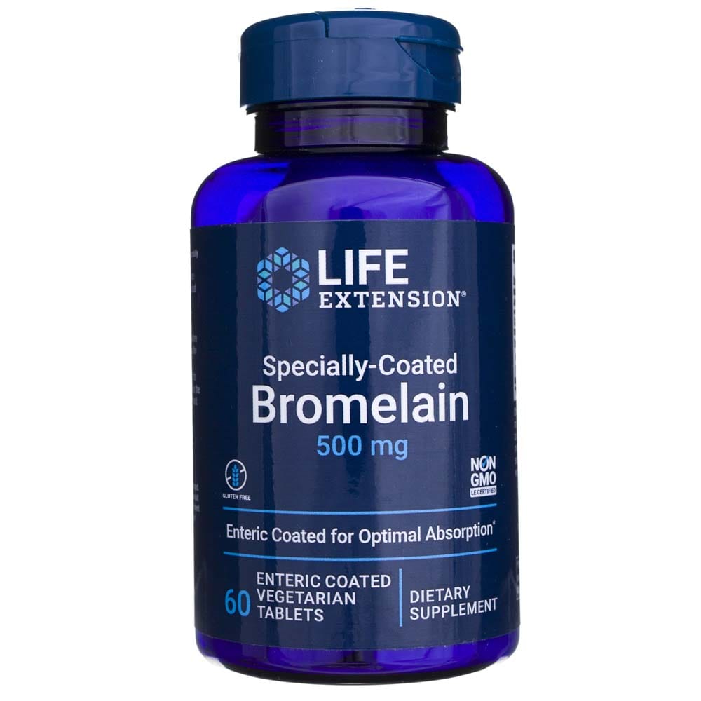 Life Extension Specially-Coated Bromelain 500 mg - 60 Tablets