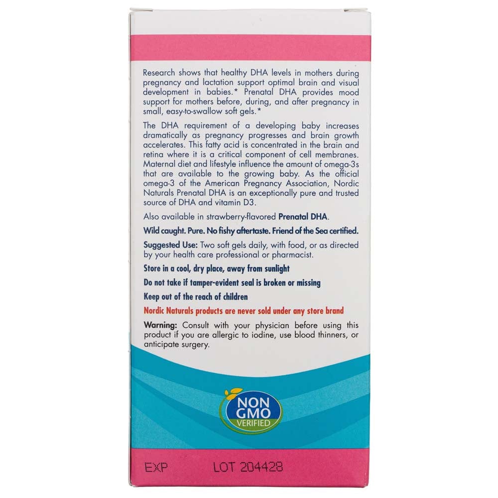 Nordic Naturals Prenatal DHA Unflavored Formula  - 180 Softgel