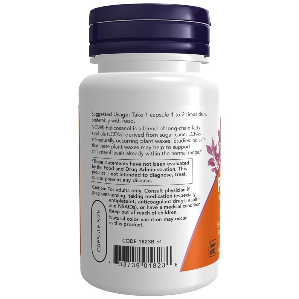 Now Foods Policosanol 10 mg - 90 Veg Capsules