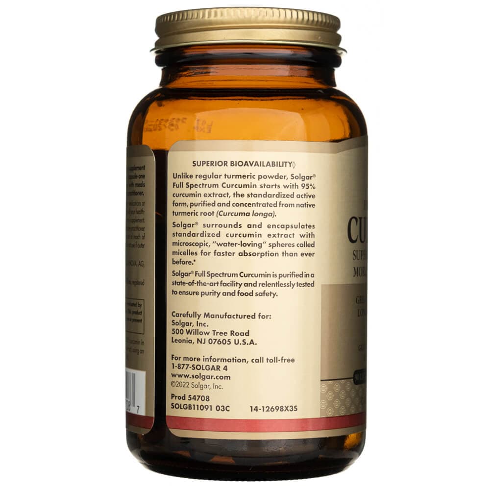 Solgar Full Spectrum Curcumin - 90 Liquid Extract Softgels