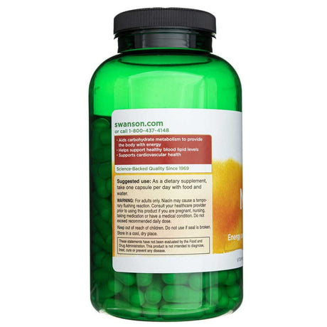 Swanson Niacin 500 mg - 250 Capsules